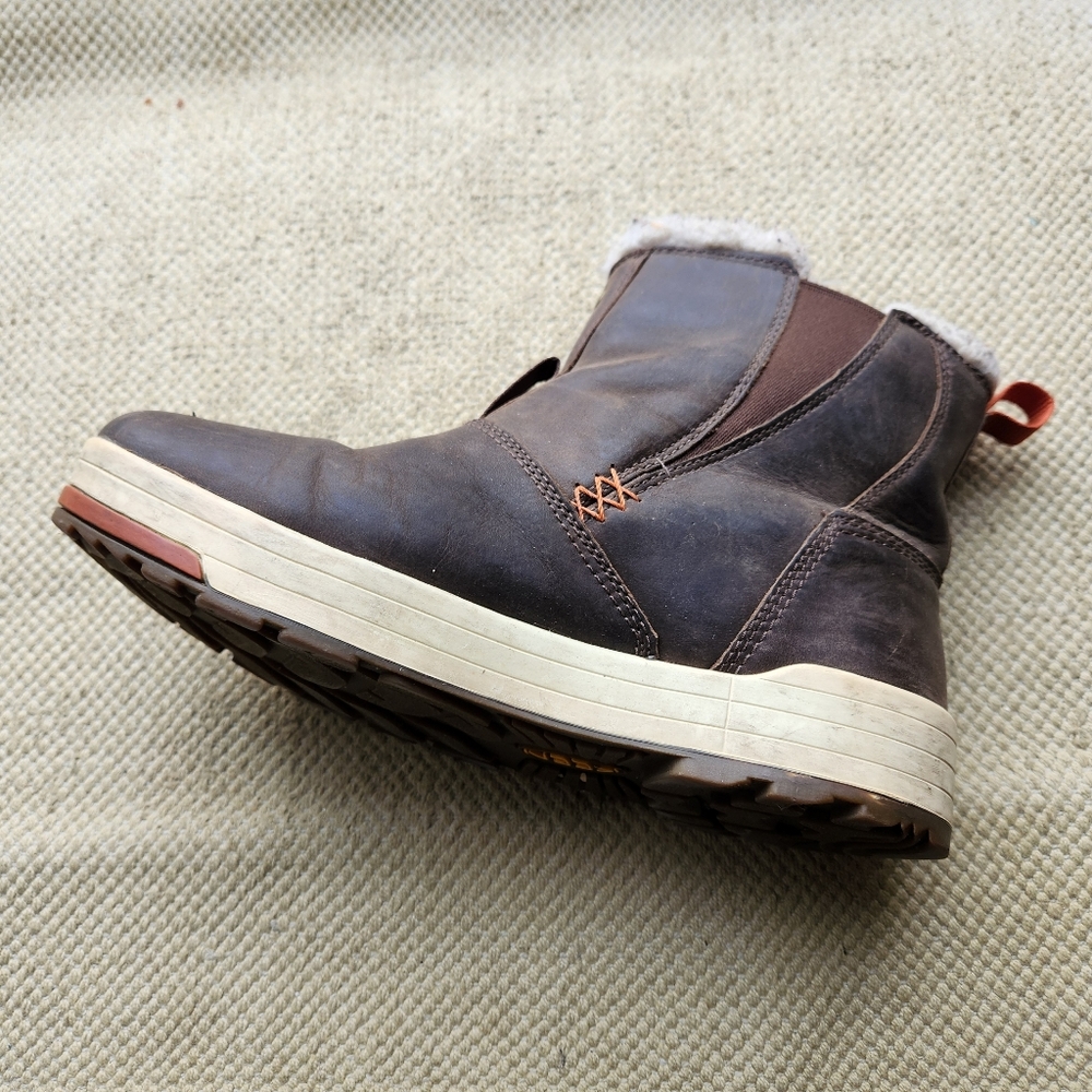 Keen Snowmass Mid waterproof Nubuck pull on brown winter snow boots womens 8.5 - Picture 5 of 8
